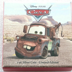 2017 Niue Disney Cars Mater Colorized 1 oz .999 Silver Proof Coin Wanted Sold $290.00