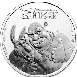 2021 Niue 1 oz Silver Coin SHREK 20th Anniversary .999 fine in mint capsule Wanted Sold $40.00