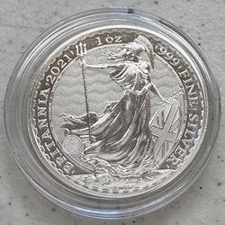 2021 Great Britain Silver Britannia 1 oz Silver £2 Coin
