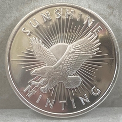 Sunshine Minting, One Ounce, .999 Fine Silver Round