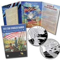 2012-P Proof Star Spangled Banner Silver Dollar
