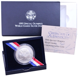 1995-W Uncirculated Special Olympics World Games Silver Dollar