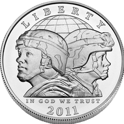 2011-S Uncirculated Army Silver Dollar