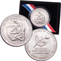 1997-P National Law Enforcement Commemorative Silver Dollar Uncirculated
