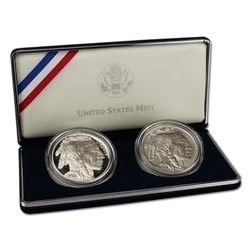 2001-P American Buffalo Silver Dollar Proof  & Uncirculated Set