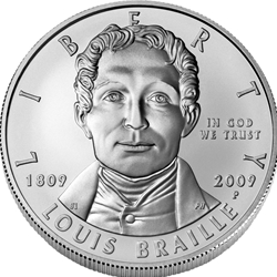 2009-P Uncirculated Louis Braille Silver Dollar