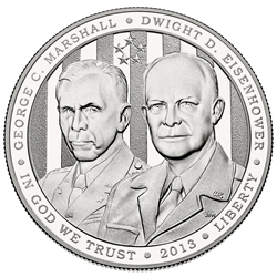 2013-S Proof 5 Star Generals Silver Dollar