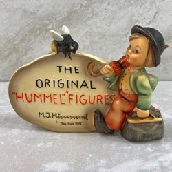 Hummel 187 Type 2-3 Dotted "I" Unpainted, With Quotation Marks, +"Reg. trade mark" in Black, Tmk 2