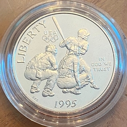 1995-S Proof Baseball Half Dollar