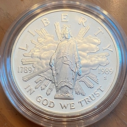 1989-S Proof Congress Silver Dollar