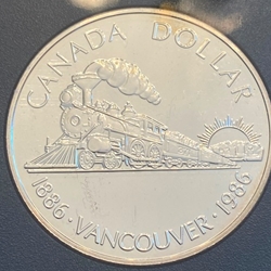 1986 1 Dollar - Elizabeth II Centenary of Vancouver