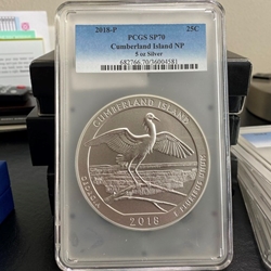 2018 ATB 5 Oz 999 Fine Silver Coin, Cumberland Island National Seashore, SP70