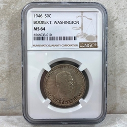 1946 Booker T. Washington Half Dollar, 010, MS 64