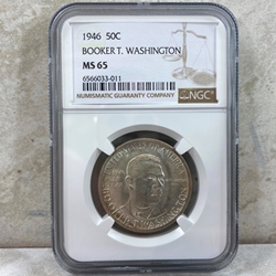 1946 Booker T. Washington Half Dollar, 011, MS 65