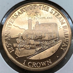 1998, 1 Crown - Elizabeth II No.1 Sutherland, Isle of Man