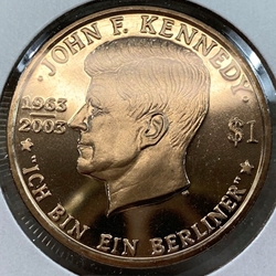 2003, 1 Dollar - Elizabeth II John F. Kennedy, British Virgin Islands