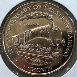 1998, 1 Crown - Elizabeth II LNER Mallard, Isle of Man