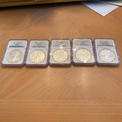 American Eagle 2011 25th Anniversary Silver Coin Set PF / MS 69