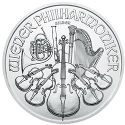 2010 Austria, € 1.50 Euro Vienna Philharmonic 1 oz .999 Silver Coin