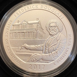 2017-P ATB 5 Oz 999 Fine Silver Coin, Frederick Douglass National Historic Site