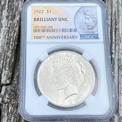 1922 Peace Silver Dollars Certified / Slabbed BU
