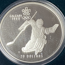 1986-1988 Canada 20 Dollars - Elizabeth II Hockey