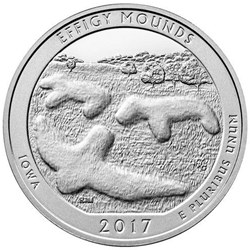 2017 ATB 5 Oz 999 Fine Silver Coin, Effigy Mounds National Monument