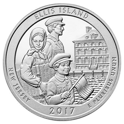 2017 ATB 5 Oz 999 Fine Silver Coin, Ellis Island