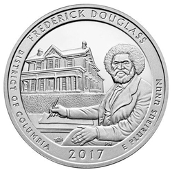 2017 ATB 5 Oz 999 Fine Silver Coin, Frederick Douglass National Historic Site