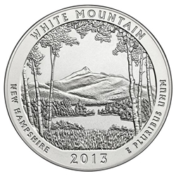 2013 ATB 5 Oz 999 Fine Silver Coin, White Mountain National Park