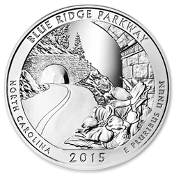 2015 ATB 5 Oz 999 Fine Silver Coin, Blue Ridge Parkway