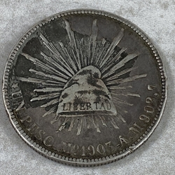 1903 Mo Mexico 1 Peso, Silver (.9027), ASW: 0.7857oz
