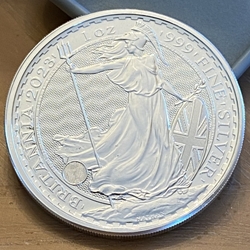 2023 Great Britain Silver Britannia 1 oz Silver £2 Coin, Queen Elizabeth II