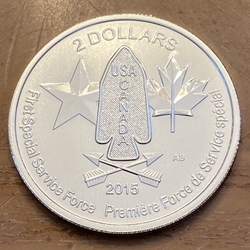 2015 Canada 2 Dollars - Elizabeth II Devil's Brigade; ½ oz.