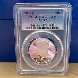 2000-S Kennedy Half Dollar, Silver, PR 69DCAM