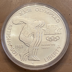 1983-D Uncirculated Olympic Silver Dollar