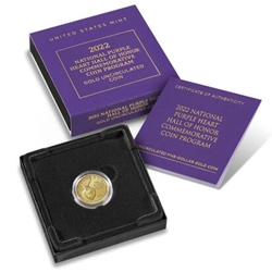 2022-W National Purple Heart Hall of Honor Uncirculated Five-Dollar Gold Coin, Wanted