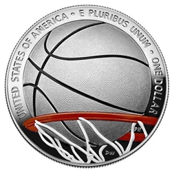 2020-P Basketball Hall of Fame Colorized Silver Dollar, Wanted