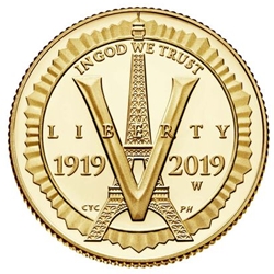 2019-W American Legion 100th Anniversary Proof $5 Gold Coin, Wanted