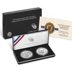 2019-P American Legion 100th Anniversary Proof Silver Dollar and Medal Set