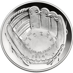 2014-P National Baseball Hall of Fame Proof Silver Dollar Coin, Wanted