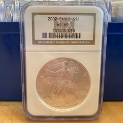 2002 American Eagle Silver One Ounce Certified / Slabbed MS69 - 038