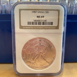 1987 American Eagle Silver One Ounce Certified / Slabbed MS69 - 141