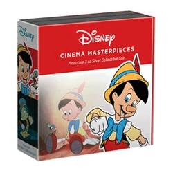 2022 Niue Disney Cinema Masterpieces - Pinocchio 3oz Silver Coin