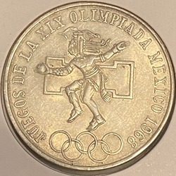 1968 Mexico ESTADOS UNIDOS MEXICANOS 25 Pesos KM# 479.1