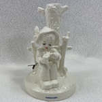 Hummel 678 She Loves Me, She Loves Me Not, Candle Stick Holder, Arbeitsmuster, White, gm 11/89, Tmk 6