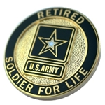 Decoration (Lapel Button), Soldier for Life, Retired and Veteran, U.S. Army