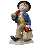 Hummel 7/I Merry Wanderer, Double Base, Faience, Tmk 1, Sold $2.760.00