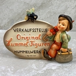 M.I. Hummel 205 German Language Dealer Plaque, with +"Reg. trade mark"