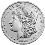 Morgan 2021 Silver Dollar with (D) Mint Mark